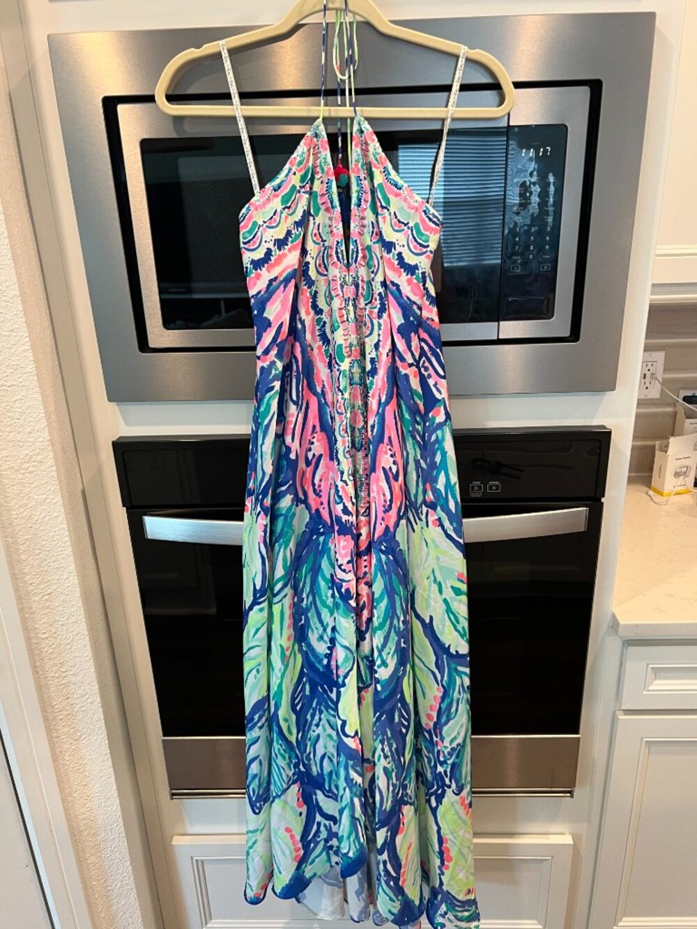 NWT Lilly Pulitzer Fayette Beach Maxi Dress - Hidden In The Leaves Engineered -